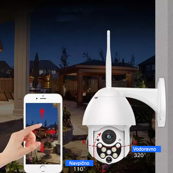 DIGICAM brezžična kamera z 320° vodoravnim in 110° navpičnim vrtenjem