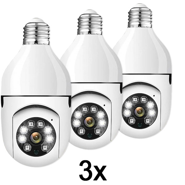 3x Pametna varnostna kamera žarnica | BULBCAM