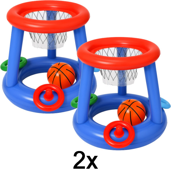 2x Napihljiv košarkarski koš za bazen | DUNKSPLASH