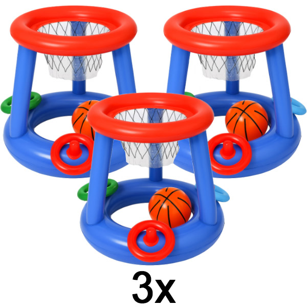 3x Napihljiv košarkarski koš za bazen | DUNKSPLASH
