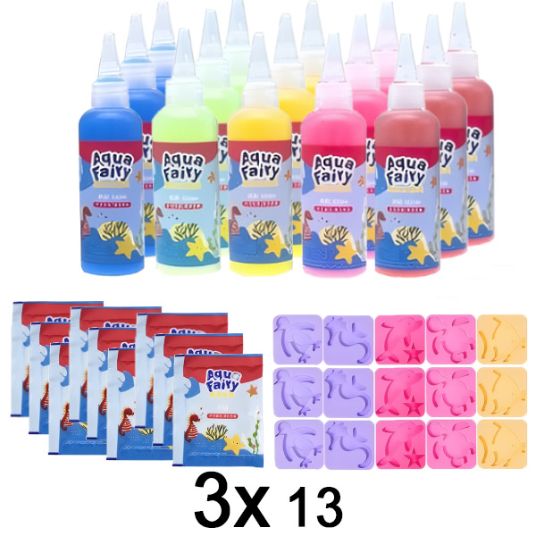 3x Komplet za izdelavo vodnih igrač za otroke (13 kosov) | GELPLI