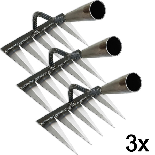 3x Večnamensko vrtno orodje za vzdrževanje tal | PRONGSPRO