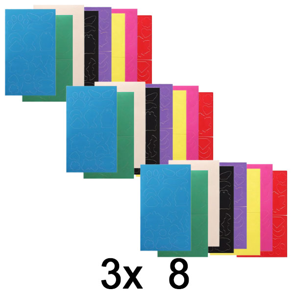 3x Samolepilne nalepke za popravilo oblačil (8x več barv) | ZAKRPKA