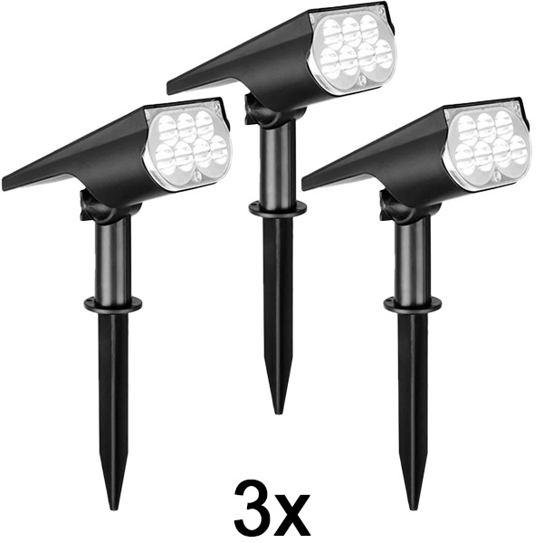 3x Zunanja solarna reflektorska luč | SPOTIKE