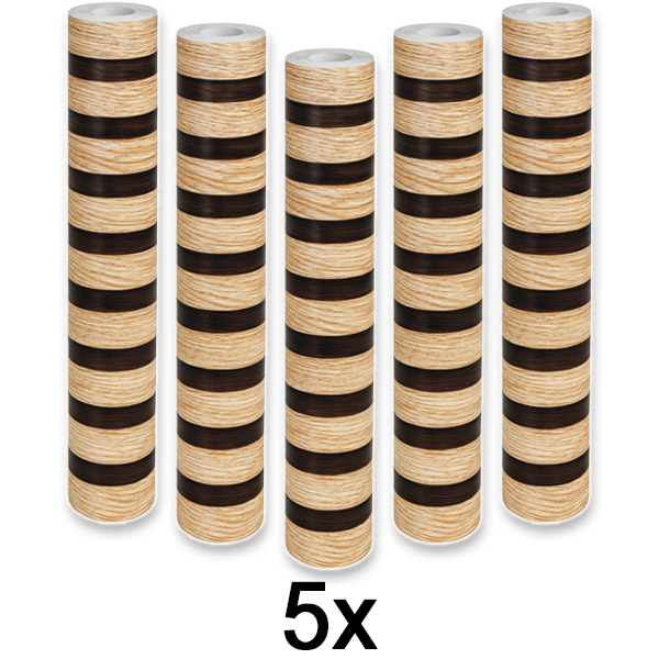 5x Elegantna stenska nalepka z učinkom lesa | LINEWALL