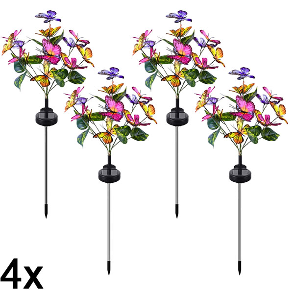 4x Zunanje solarne luči z metulji | FLUTIX