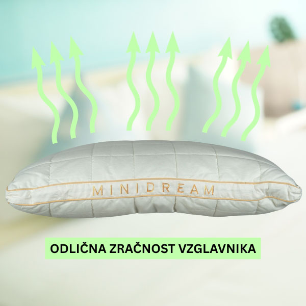 ODLIČNA ZRAČNOST VZGLAVNIKA – MINIDREAM_600x600_V3_SI
